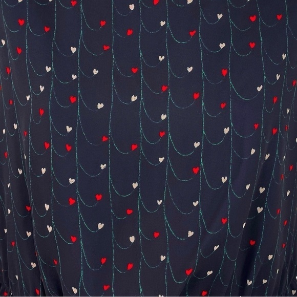 Hanging Hearts Navy Blue Sleeveless Dress Juniors/Women’s Large - Picture 5 of 13